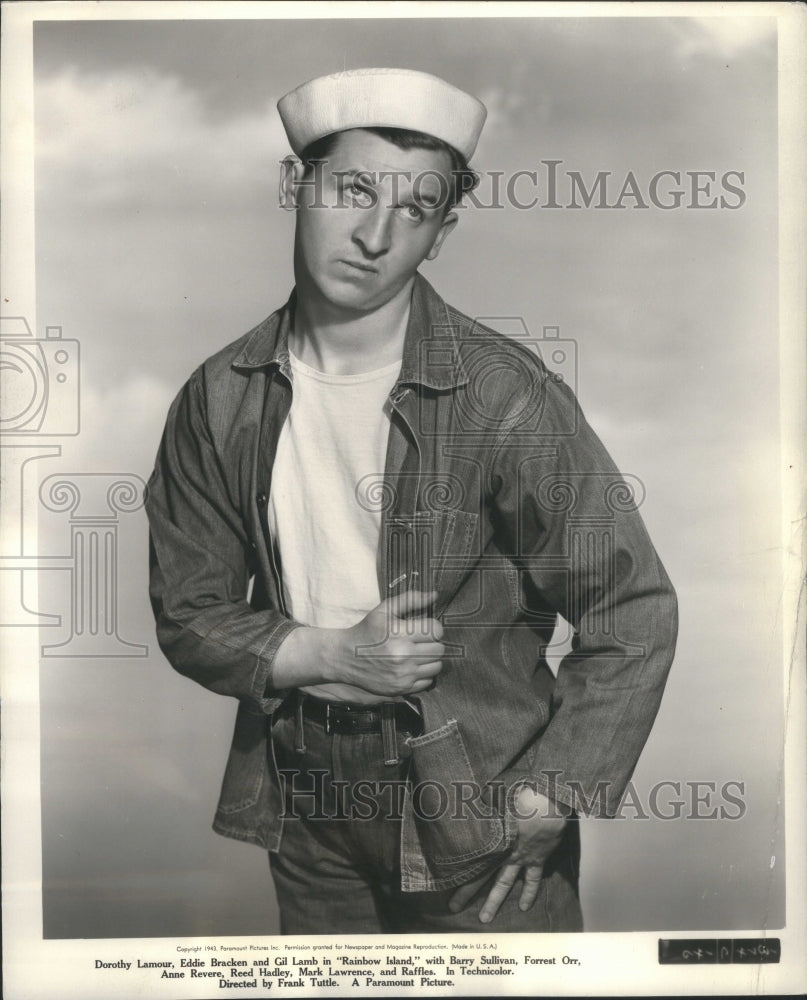 1944 Press Photo Eddie Bracken, Rainbow Island