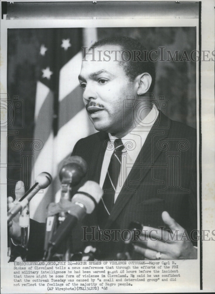 1968 Press Photo Carl Stokes Politician