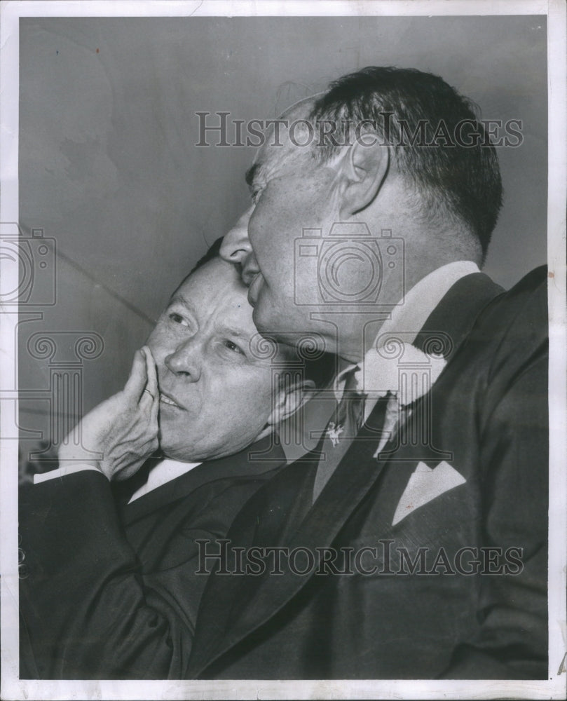 1956 Press Photo Pontiac Stevenson Reuther Speaking