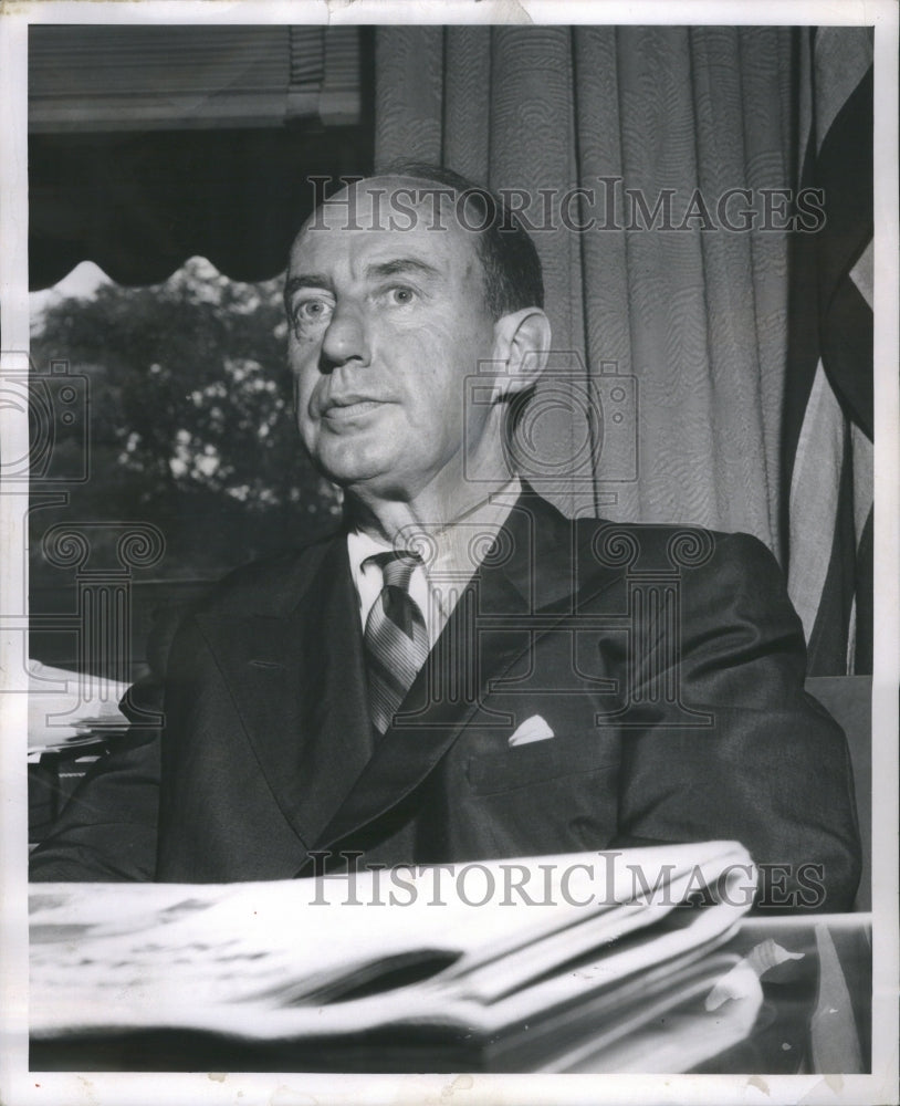 1954 Press Photo Adlai E Stevenson Illinois Politician