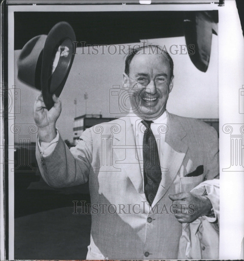 1958 Press Photo Adlai E Stevenson American politician