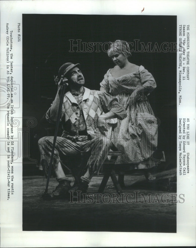 1966 Press Photo written words Plays scripted roles