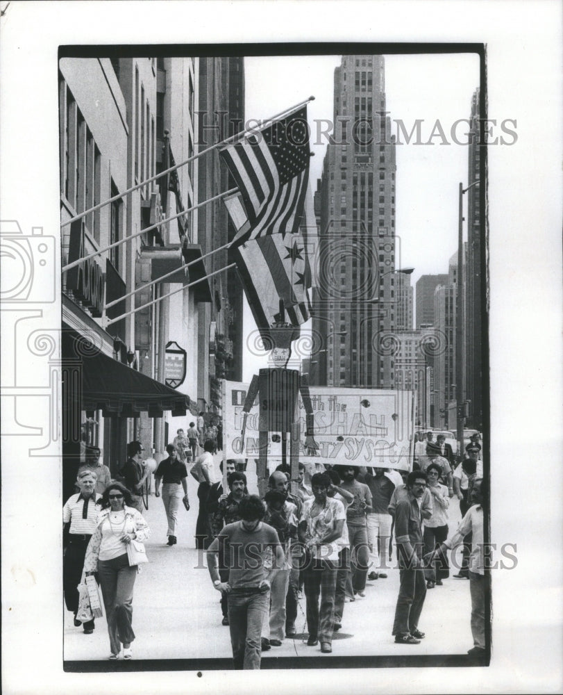 1975 Press Photo Iranian Students Association Protest