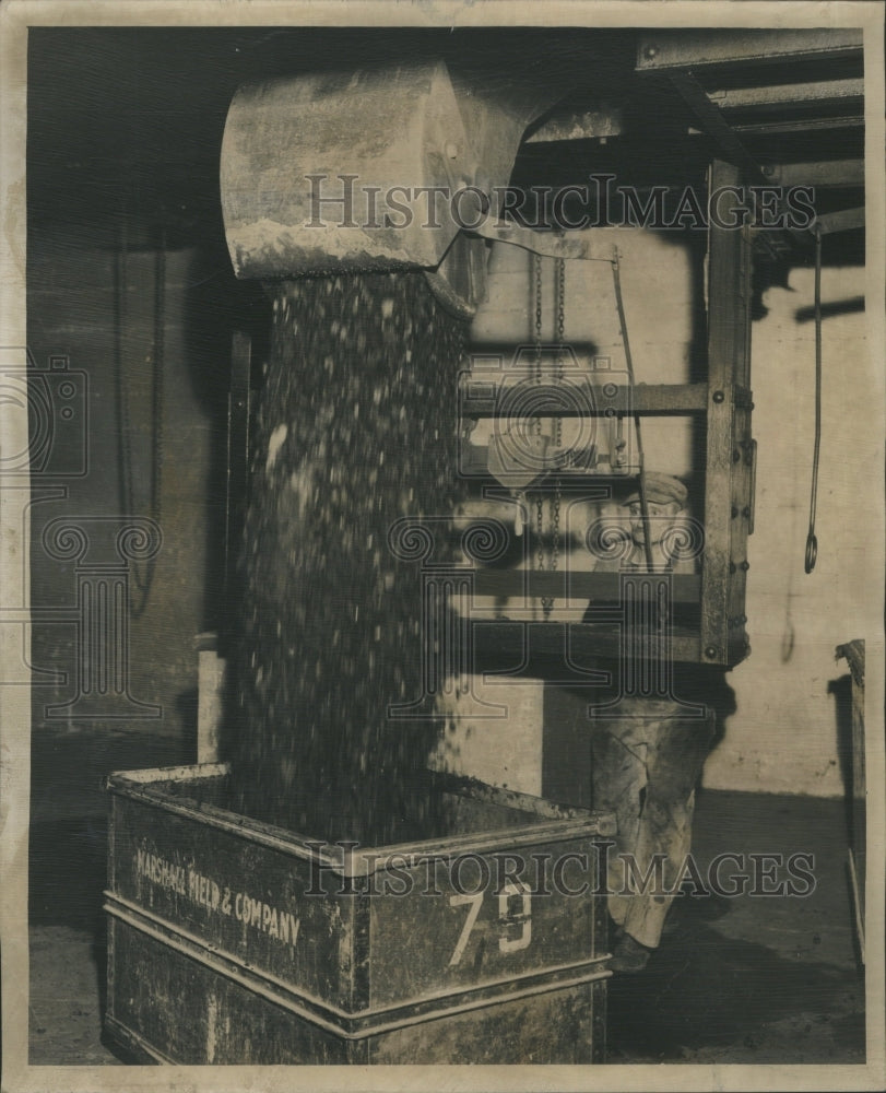 1950 Press Photo Black Coal Bed Layer Vein Rock