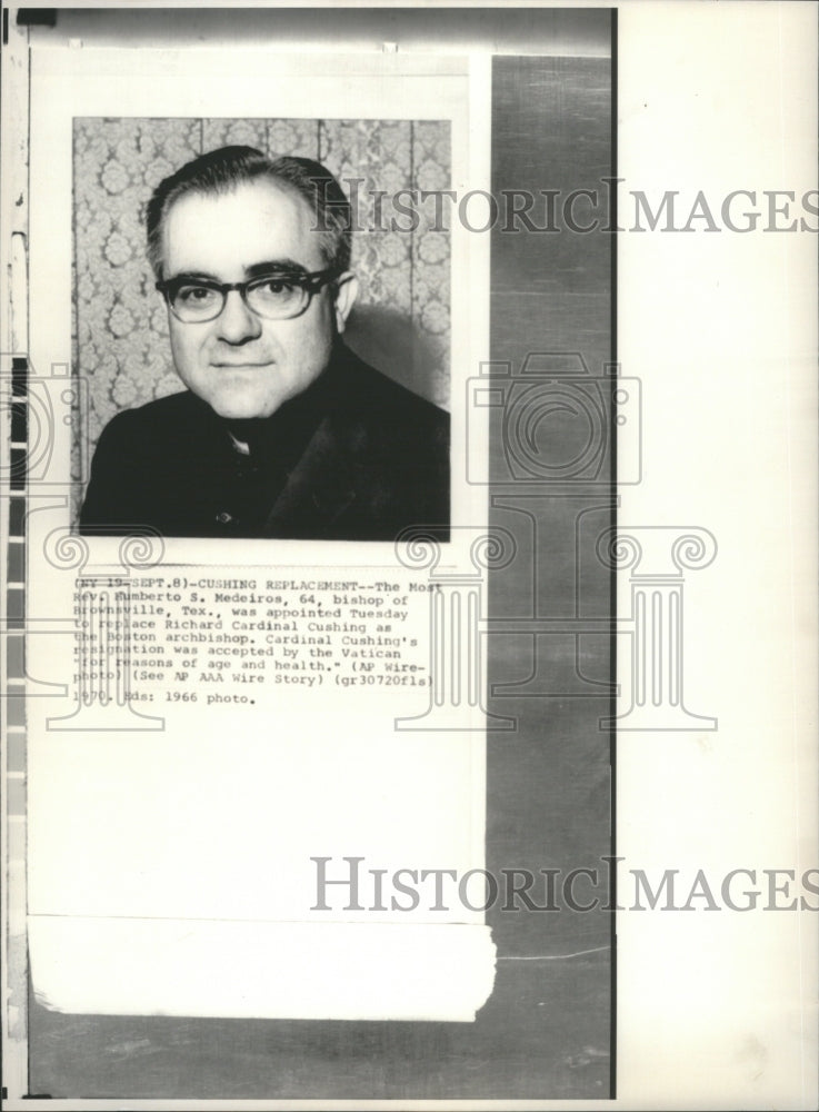 1970 Press Photo Rev.Humbert S.Medeiros Cardinal