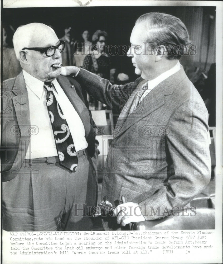 1959 Press Photo Chairman George Meany Committee CIO