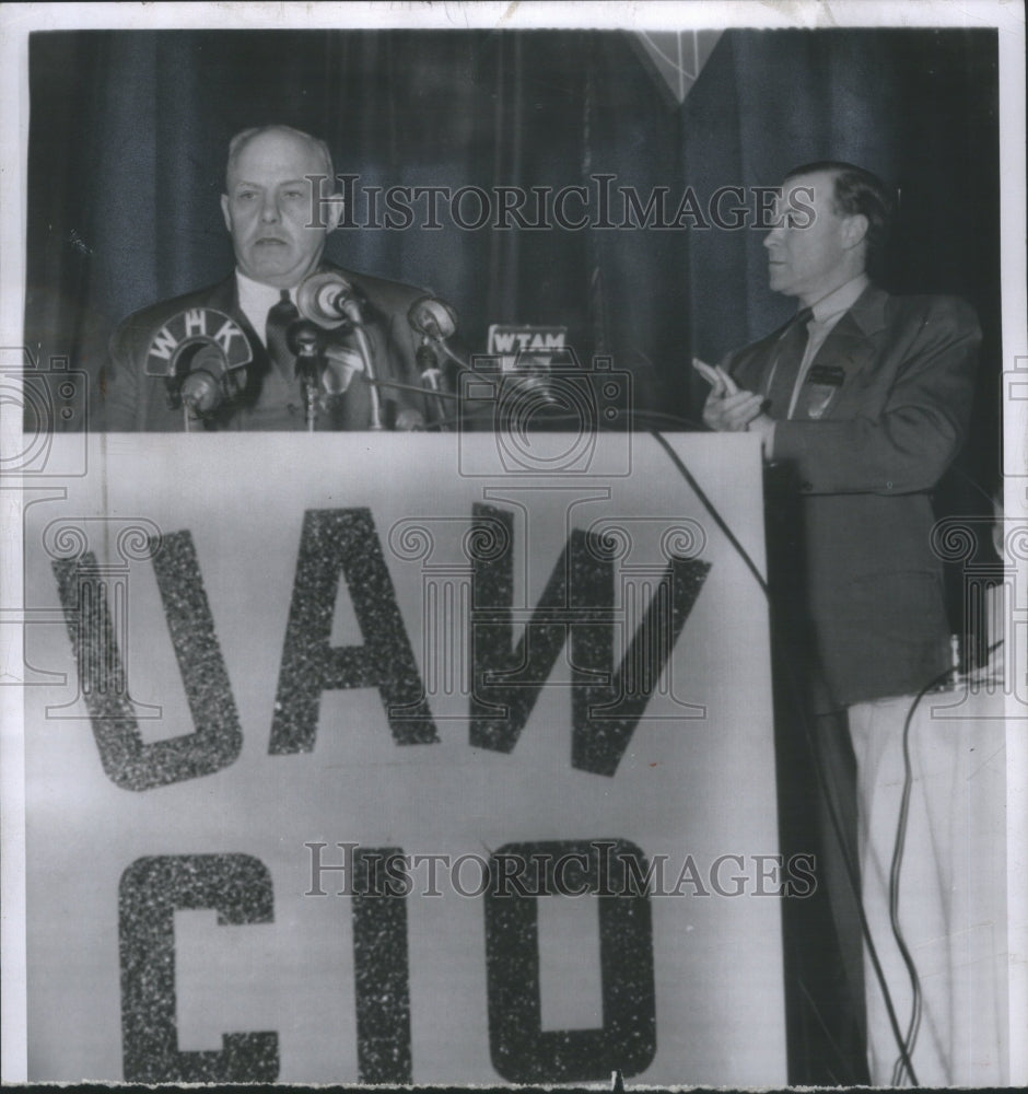 1955 Press Photo AFL President Georage Meany CIO Walter