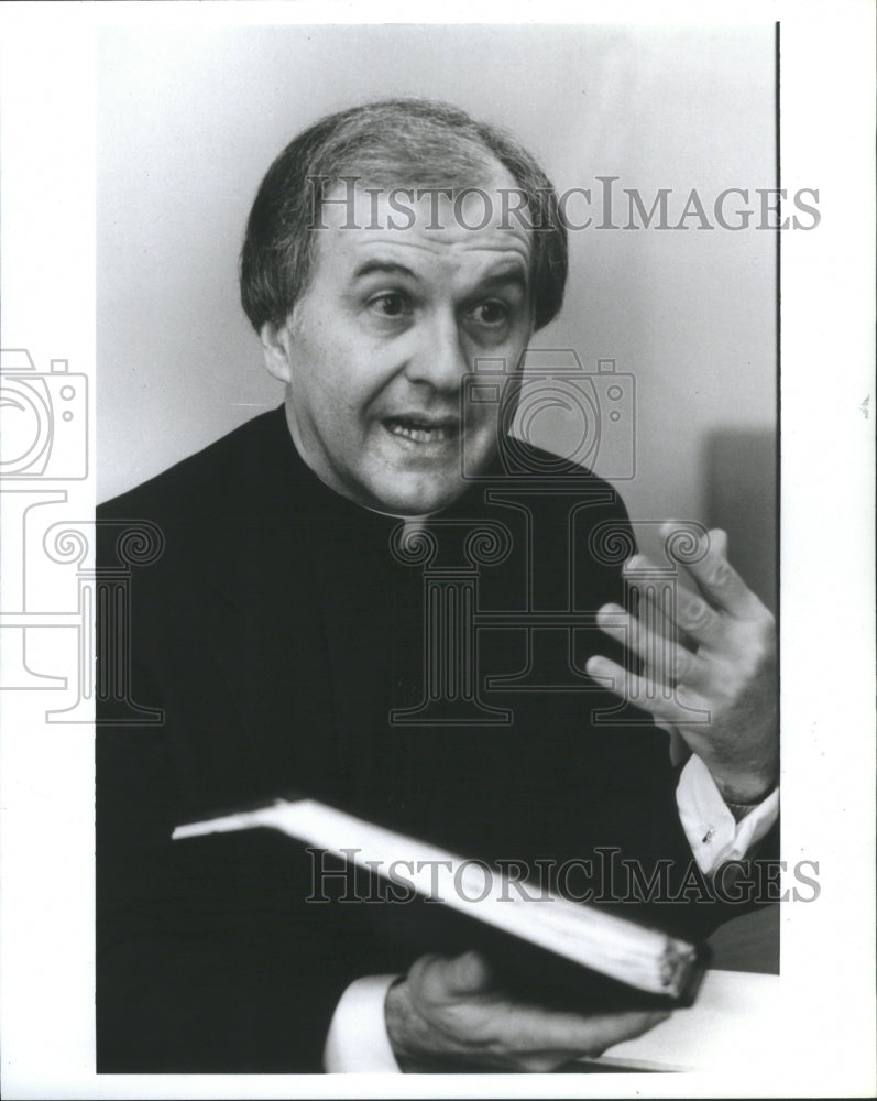 1987 Press Photo Bishop Dale Melczek Poets Det Visit