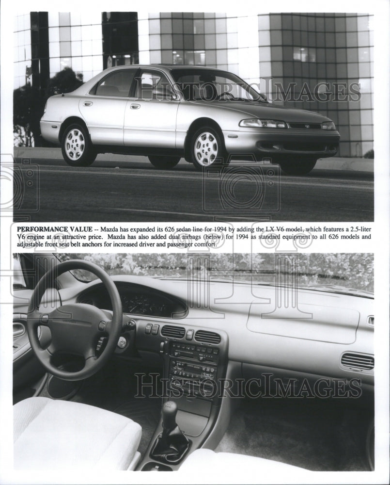 1994 Press Photo Mazda LX V6 Model Car Sedan Line