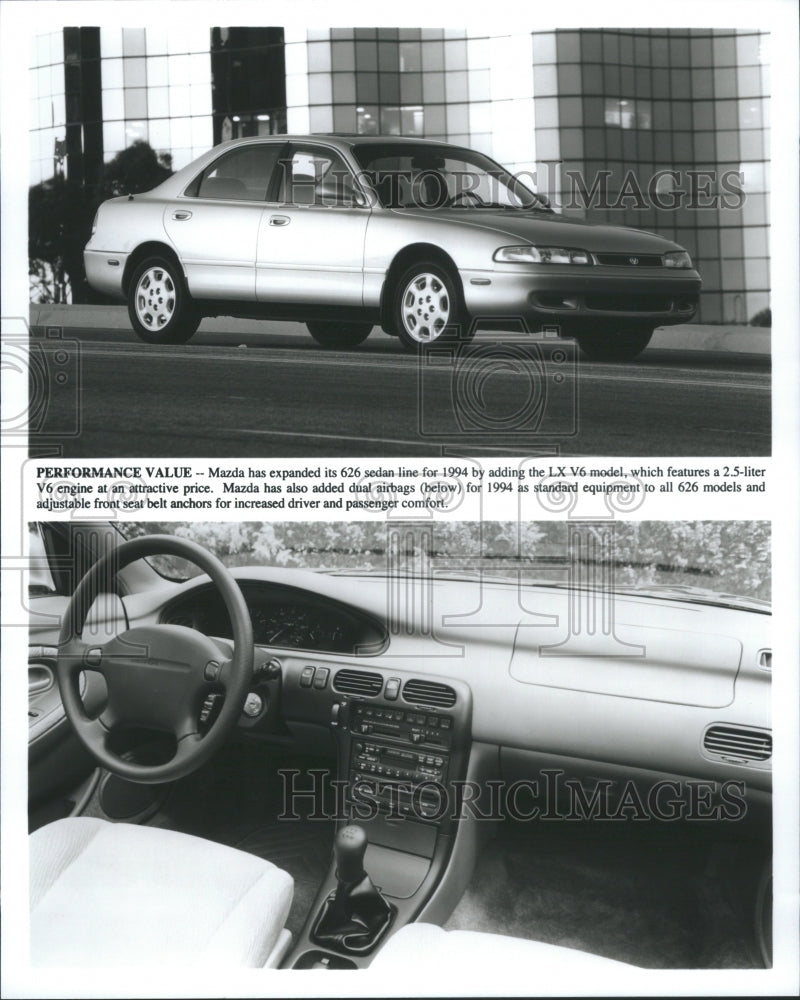 1994 Press Photo Mazda Sedan LX Model Dual Airbags