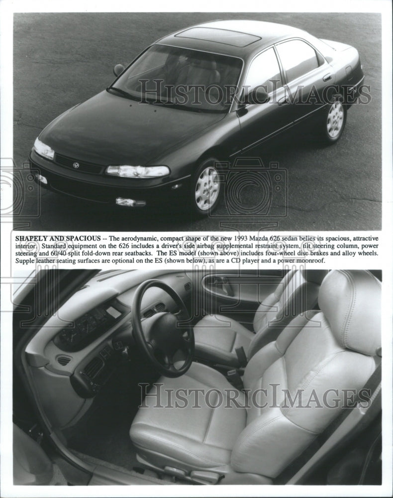 1992 Press Photo Aerodynamic Compact Shape New Mazda