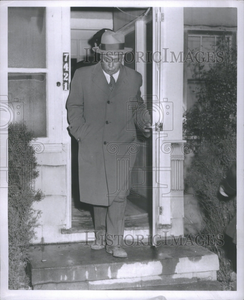 1951 Press Photo Mr Lawrence Maurer Police Headquarters