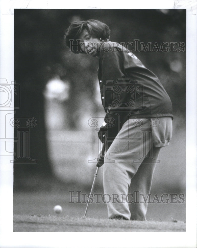 1991 Press Photo Detroit Cooley Central HS Golf