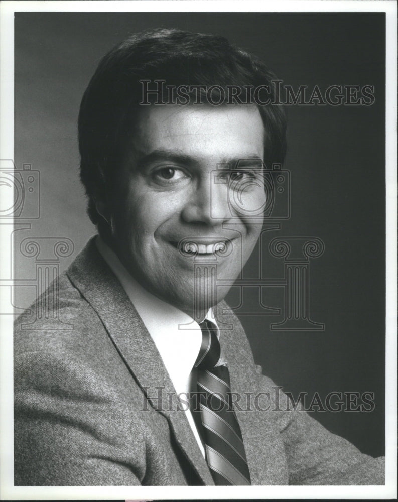 1987 Press Photo Rich Mayk TV Reporter