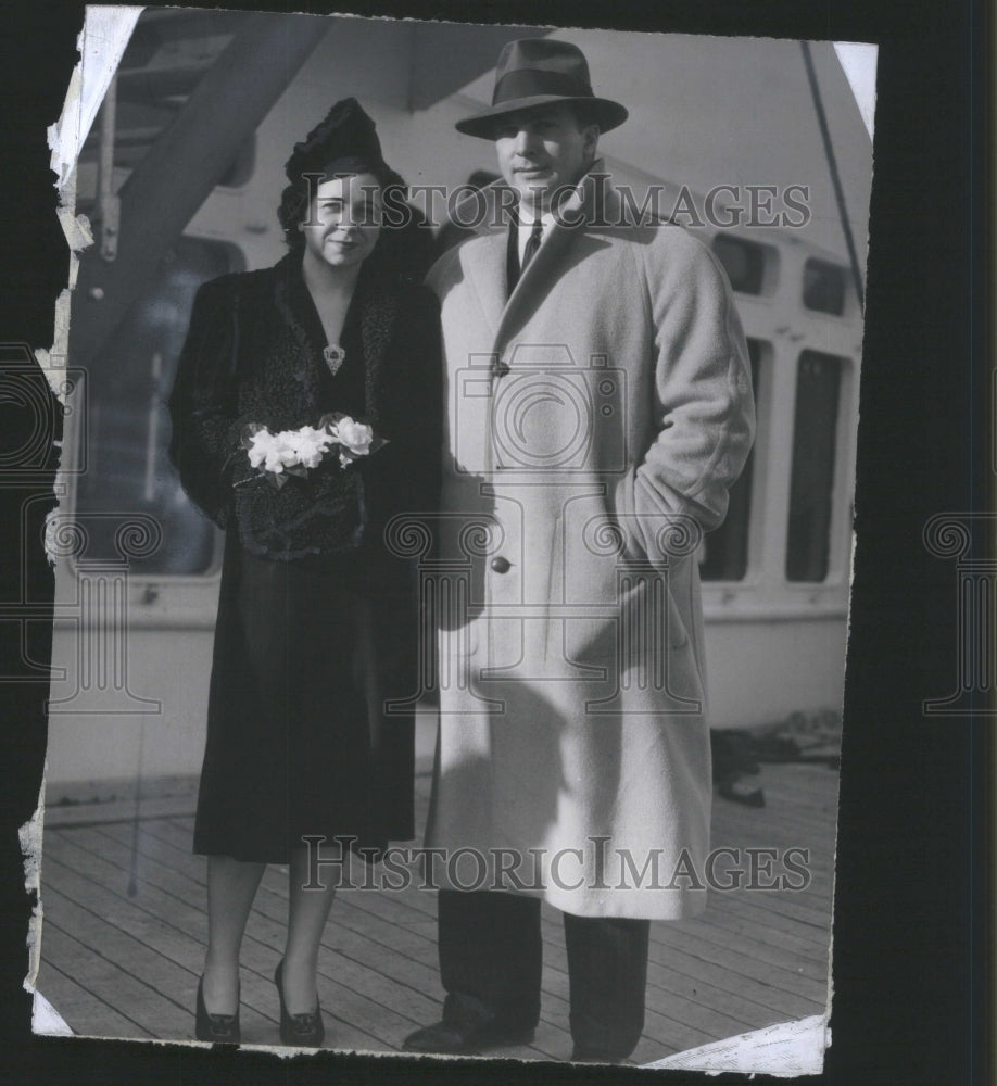 1939 Press Photo Herbert Bryant Bride Margot Chewning