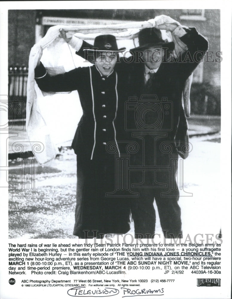 1992 Press Photo Young Indiana Jones Chronicles Elizabe