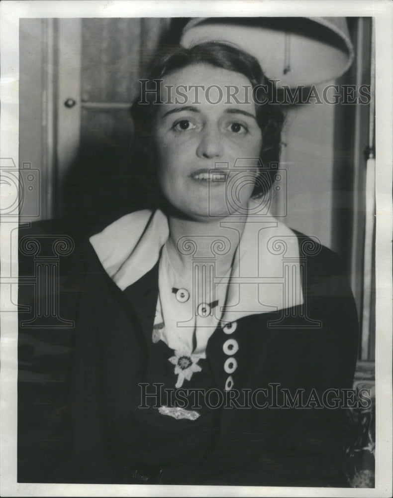 1931 Press Photo Wife Henry L Stevens Commander America