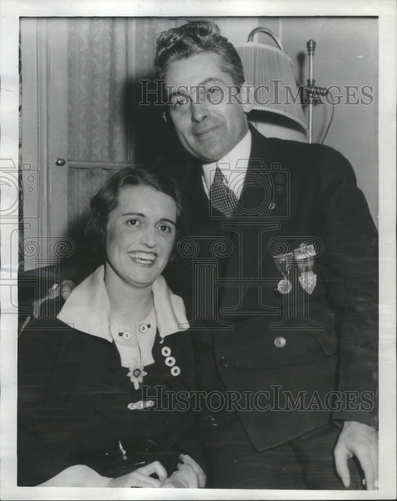 1931 Press Photo Henry Stevens American Legion Couple