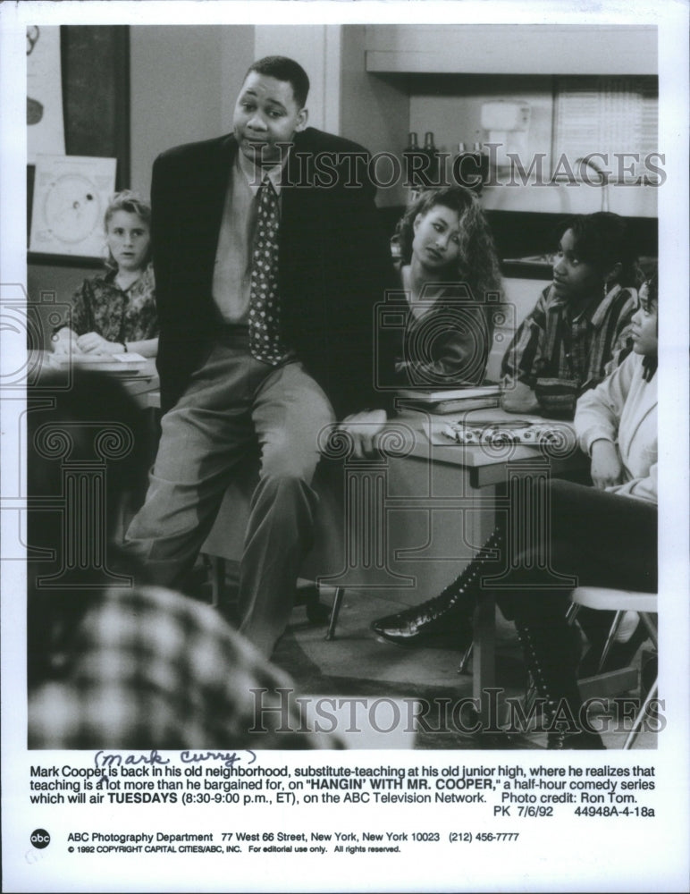 1992 Press Photo Mark Curry Actor Comedian Host Apollo