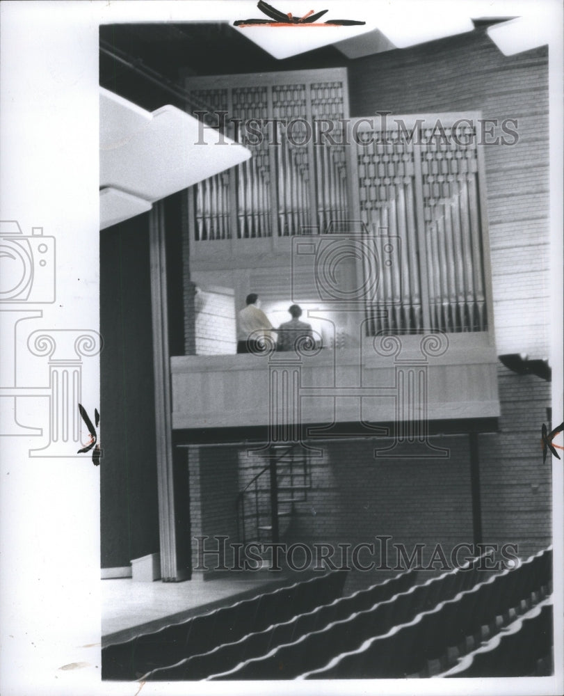 1975 Press Photo Organ Room Oakland University