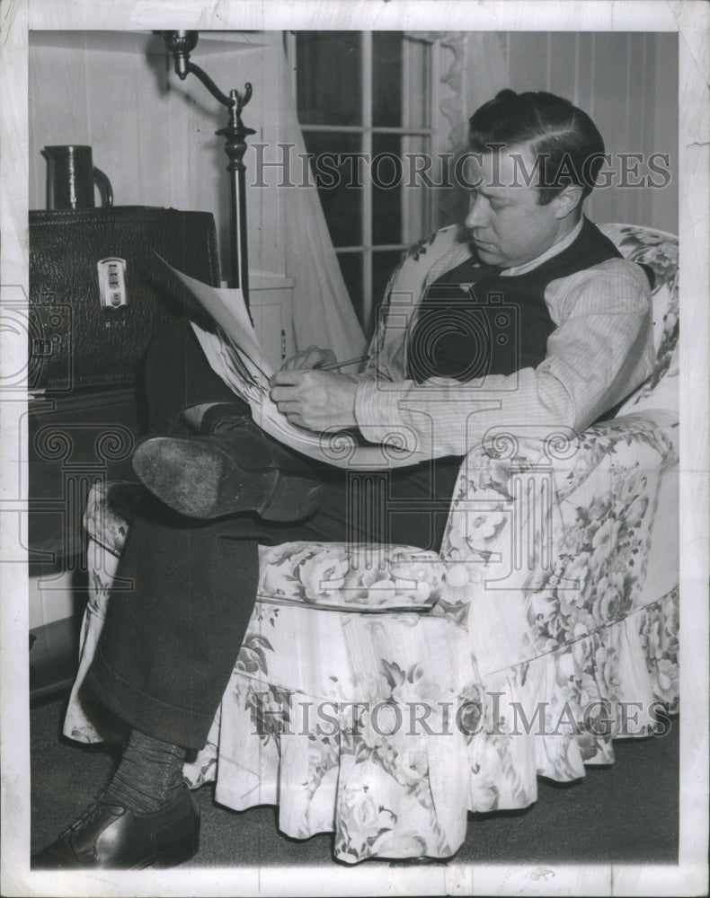 1945 Press Photo P Reuther vice president UNN CIO