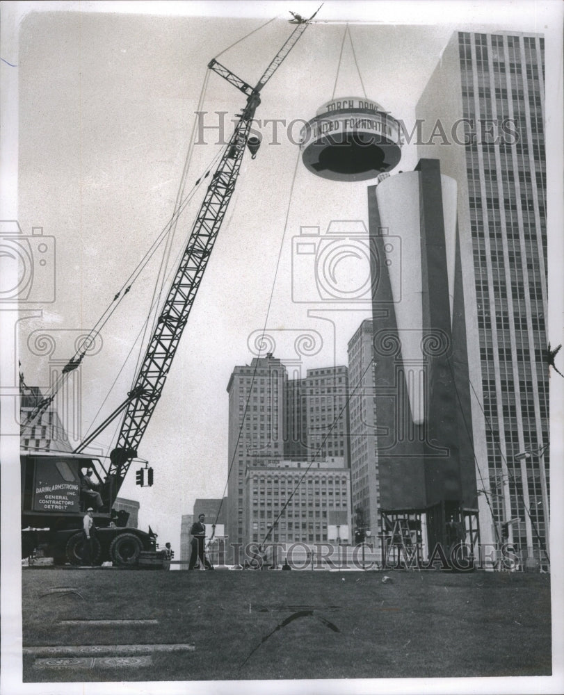 1959 Press Photo Building Construction United Foun