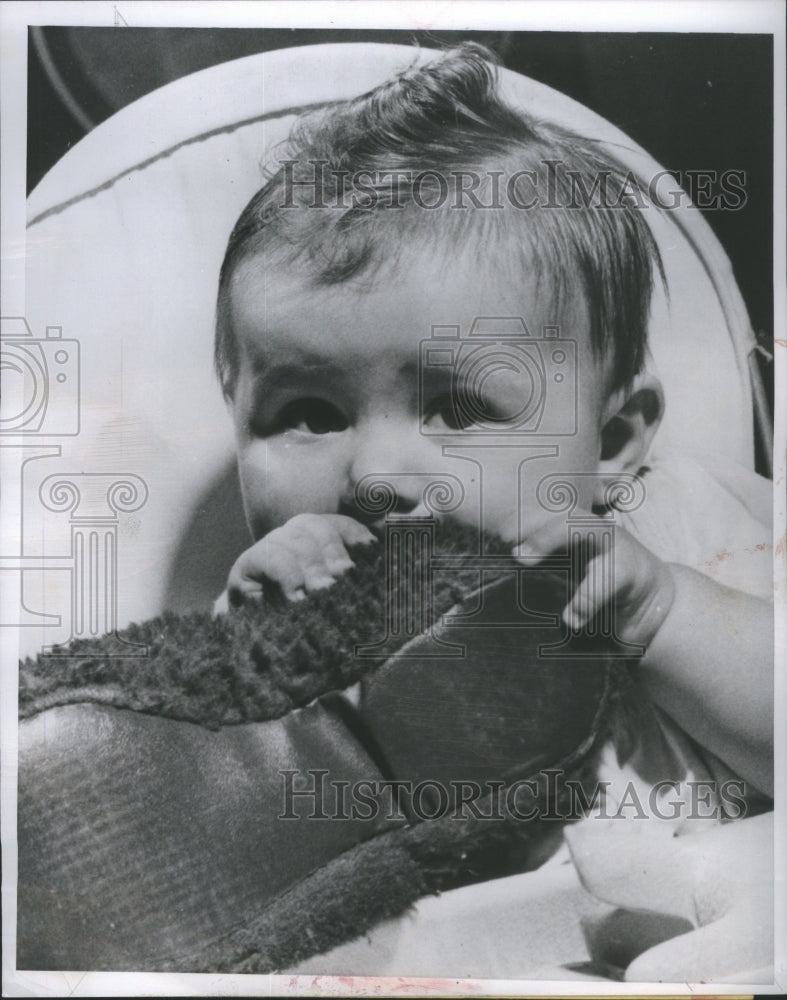 1952 Gross Baby Chews on Slipper-Historic Images