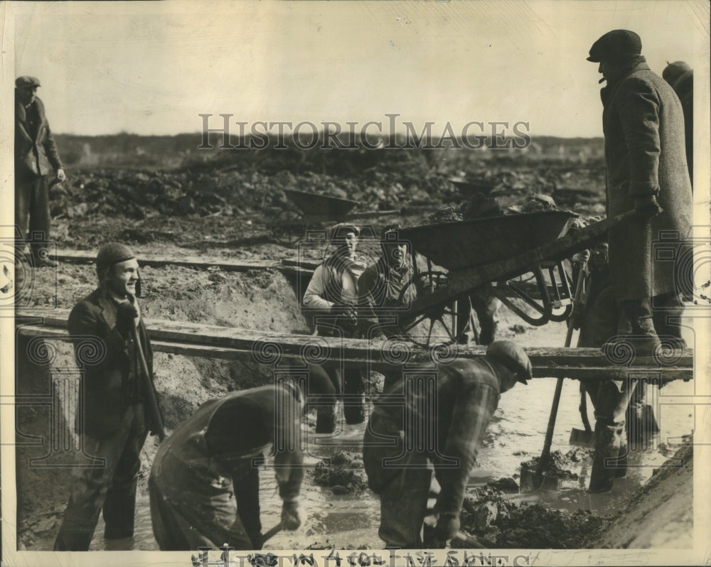 1934 Press Photo Works Progress Administration Builders