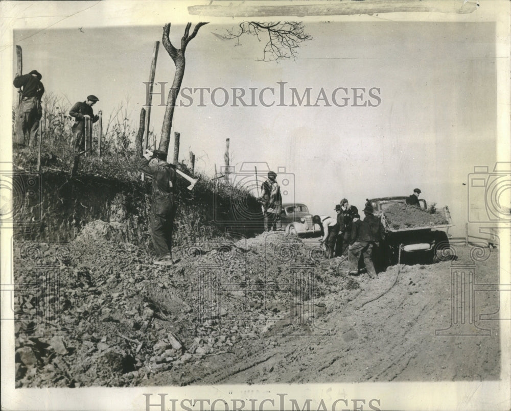 1939 Press Photo Bridges Disaster Relief Floods Control