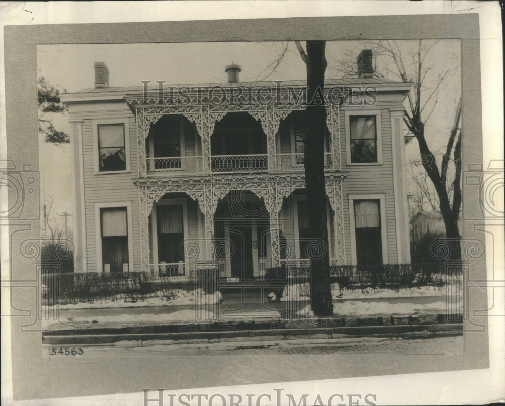 1941 Press Photo Illinois House Architecture