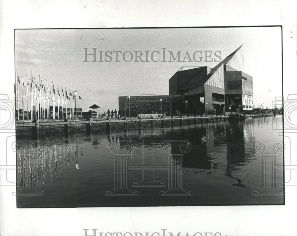 1986 Press Photo National Aquarium Baltimore Harbor