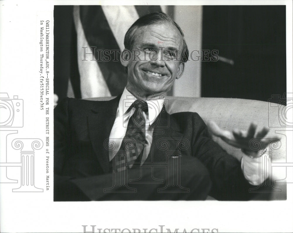 1985 Press Photo Paul Martin Federal Reserve