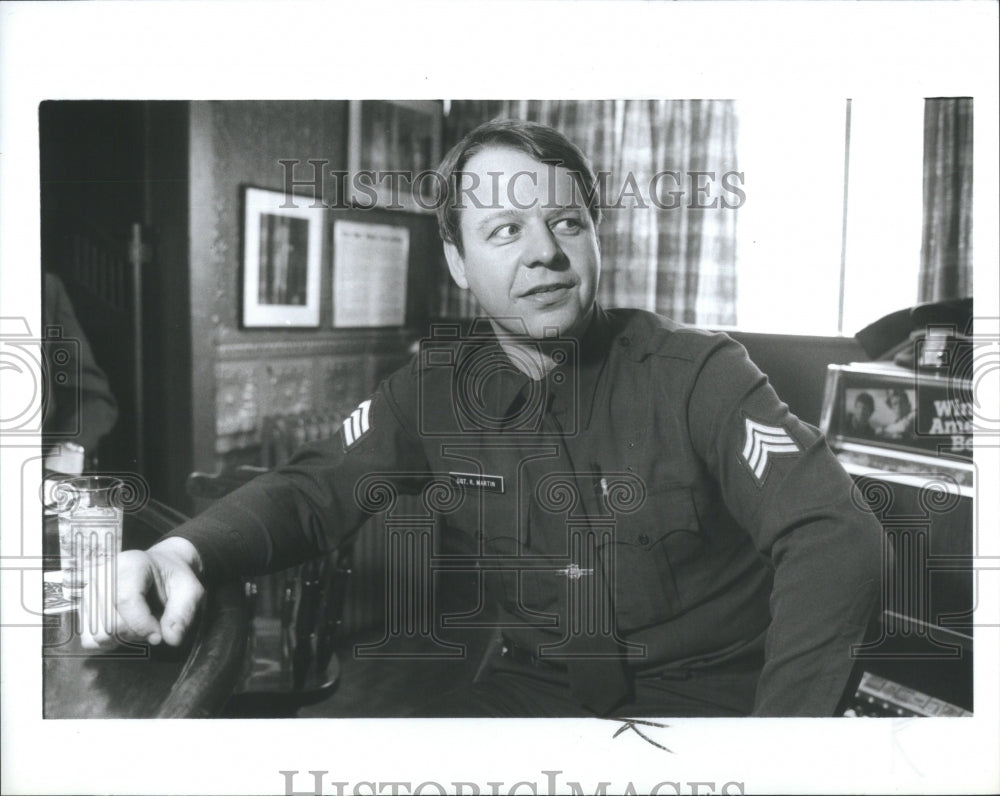 1989 Press Photo Randy Martin Policeman