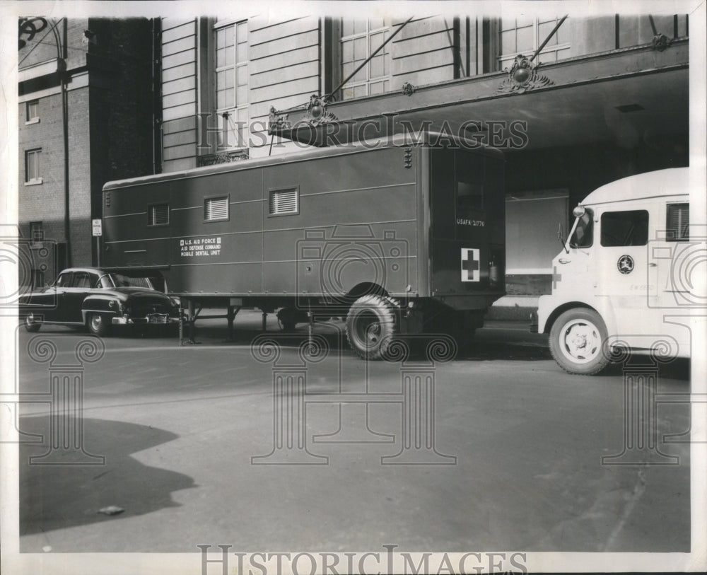 1953 Press Photo Air Forces Mobile Dental Unit Korea