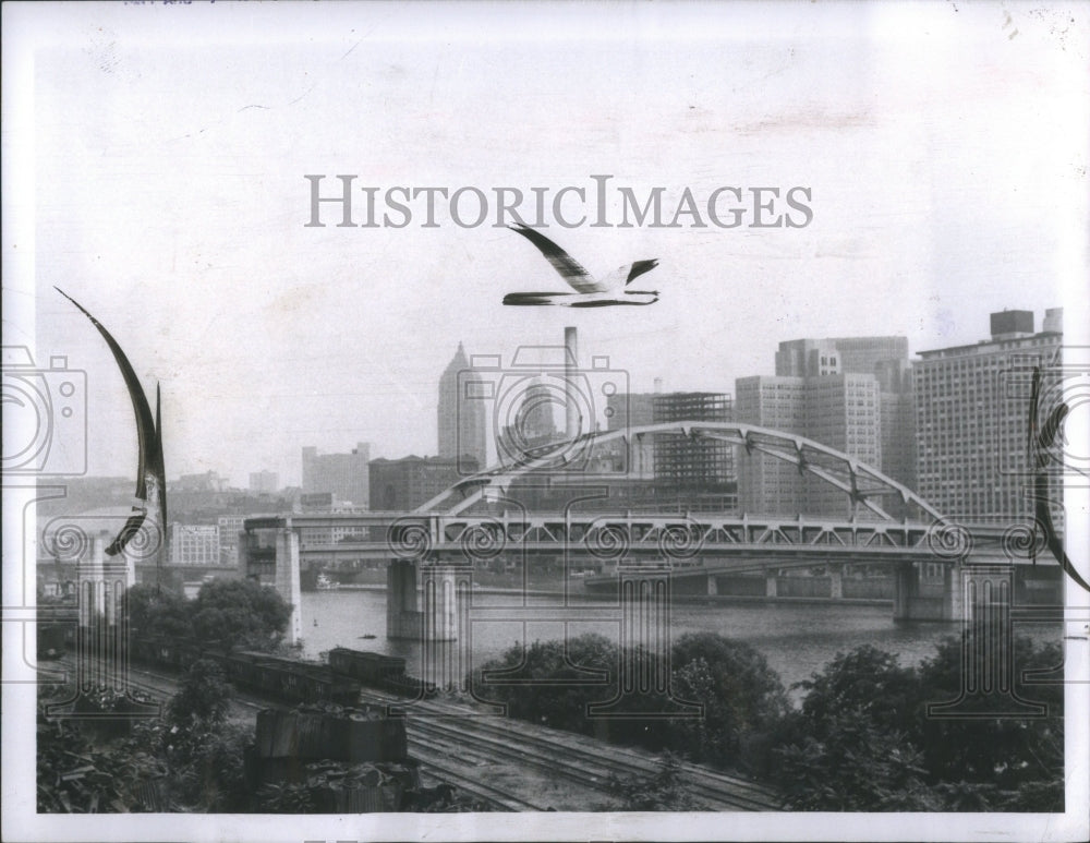 1967 Press Photo Fort Duquesne Bridge