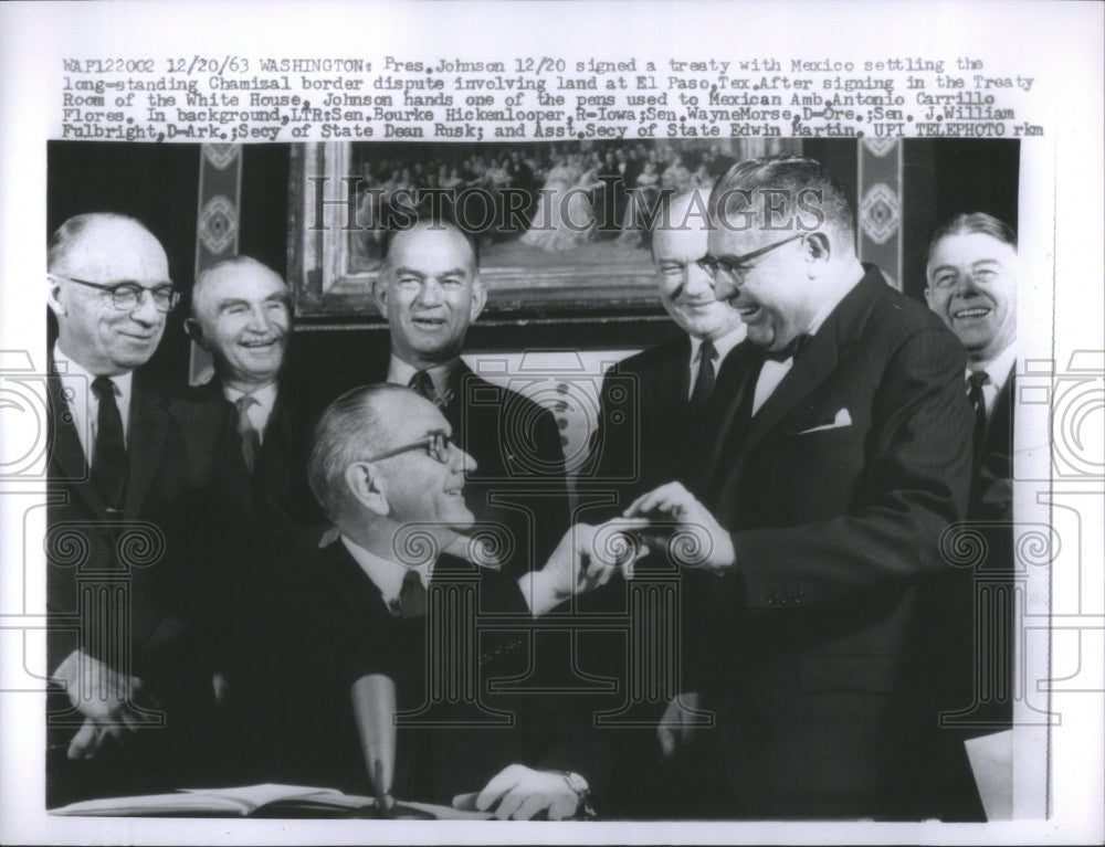 1963 Press Photo Jakson Mexico Pasco White House Dean