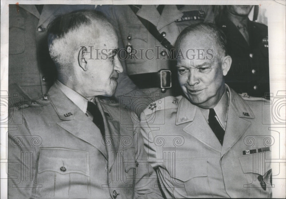 Press Photo Gen Dwight Eisenhower Omar Bradley Chair Wa