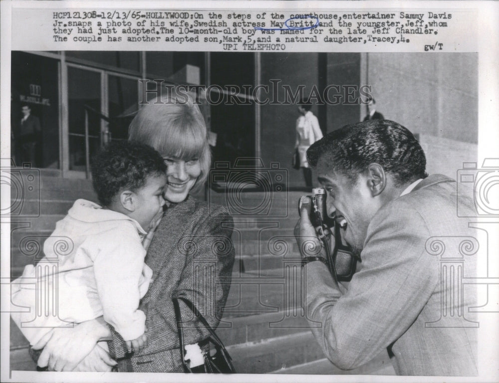 1965 Press Photo Entertainer Sammy Davis