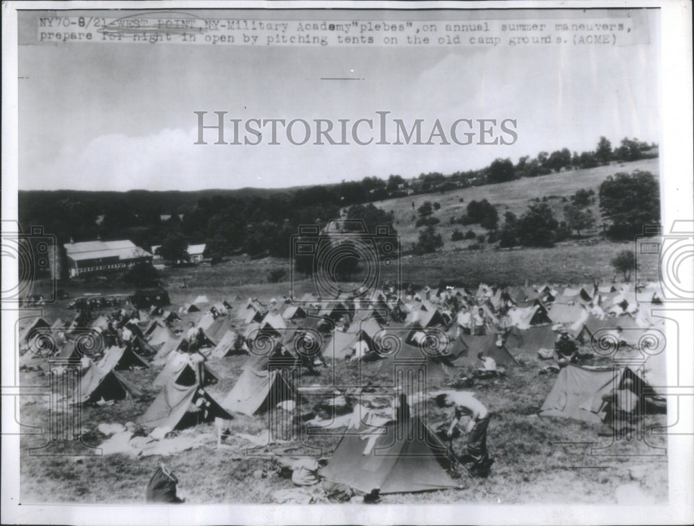 Press Photo NY Military Academy Camp Training