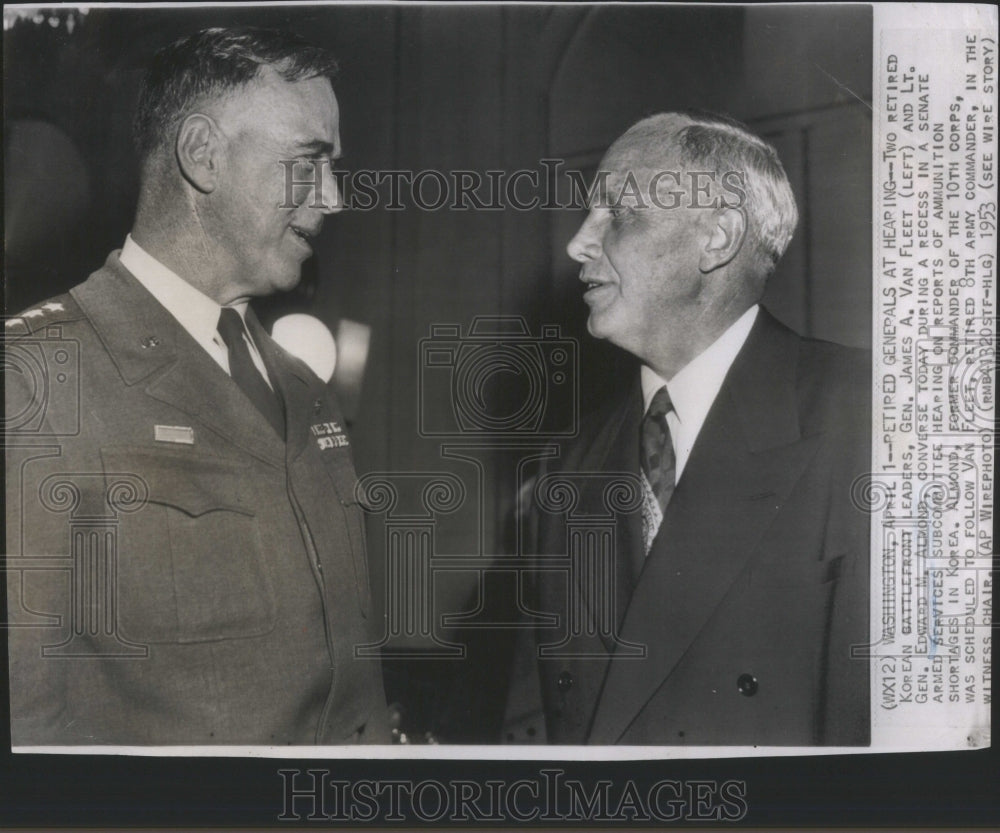 1953 Press Photo James Van Fleet General Korean War