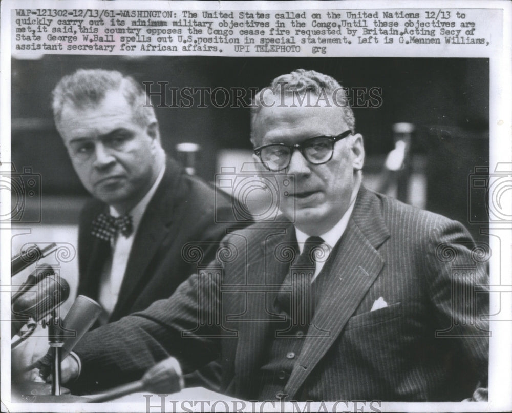 1961 Press Photo United Nations George Ball