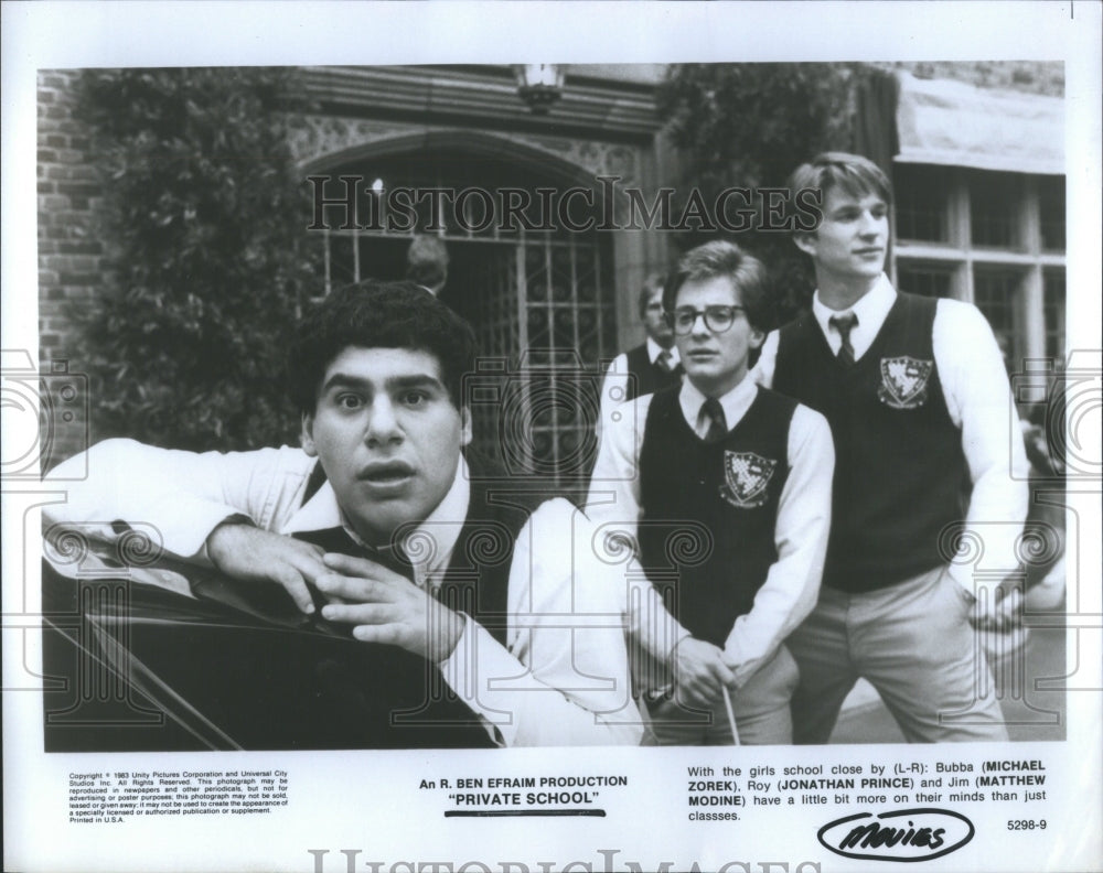 Press Photo Private School 1983 teen Oriented Sex Comed