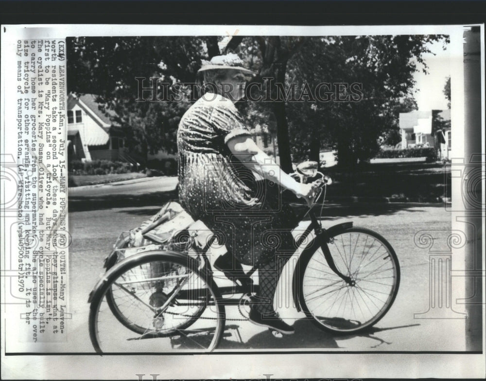 1970 Mary Poppins Tricycle Second Day Worth - Historic Images