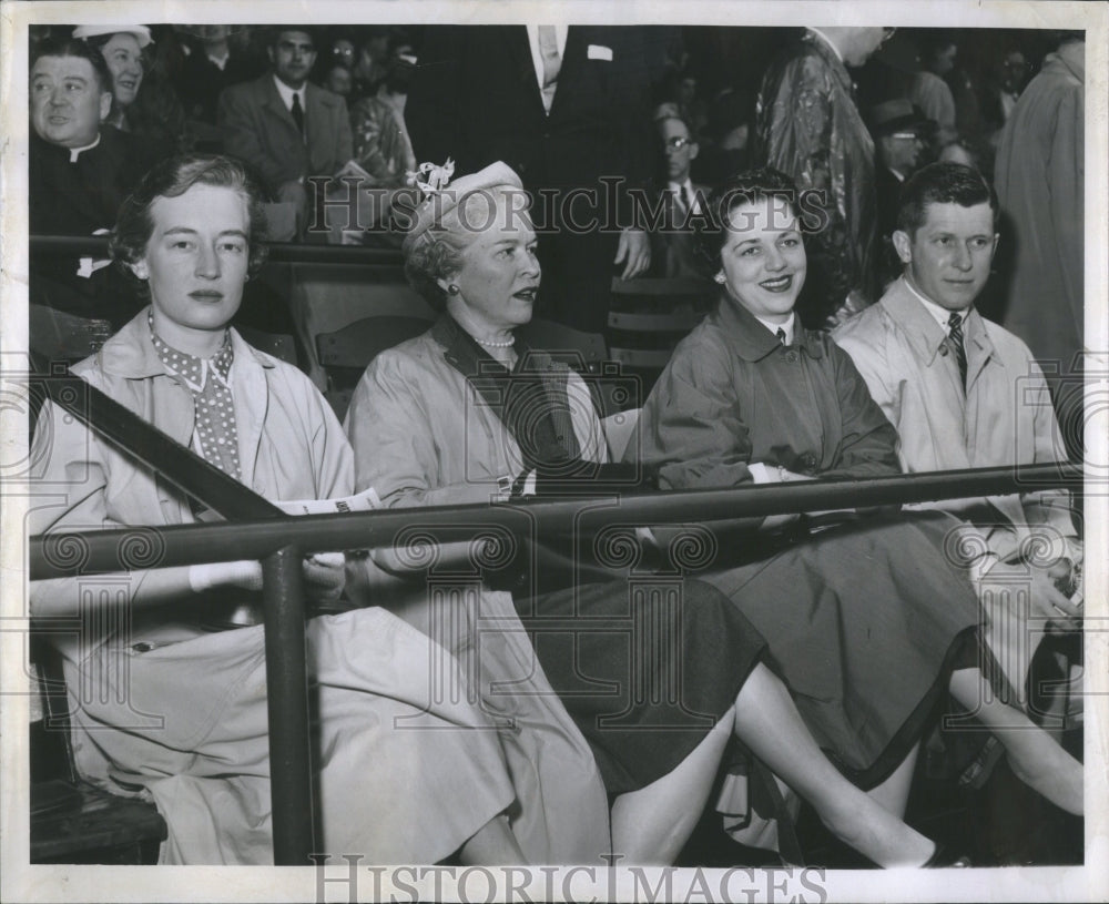 1955 Press Photo George Trumbull Jr Nancy Event