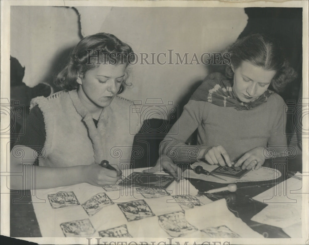 1938 Press Photo Kronk Detroit Opale Kropowski Linoleum