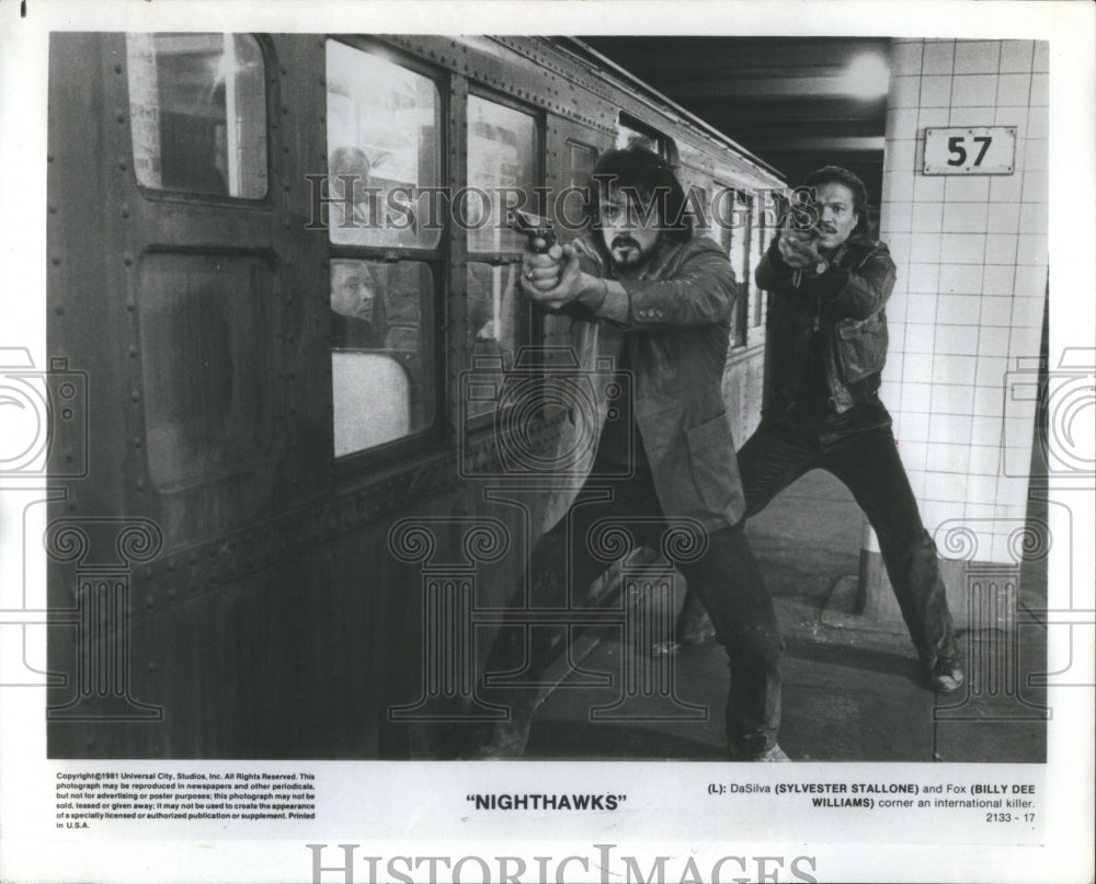 1981 Press Photo Nighthawks Sylvester Stallone Billy