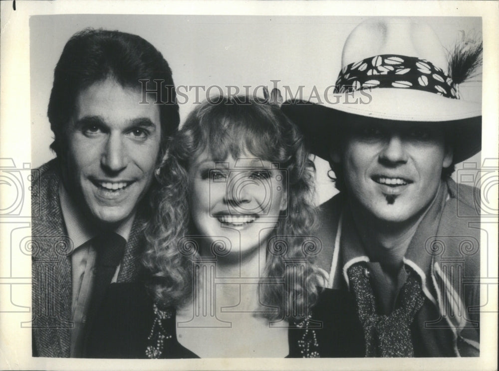 1985 Press Photo Henry Winkler Shelley Long Michael Kea