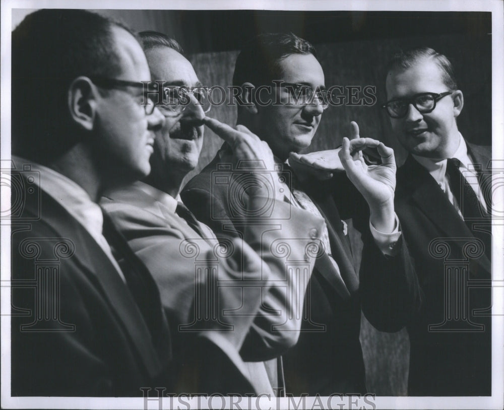 1956 Press Photo Dale Stevenson Instractor Radio TV