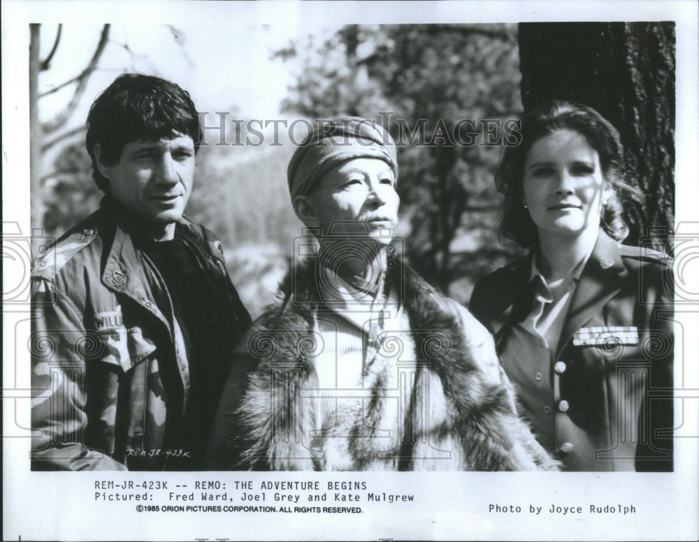 1985 Press Photo Adventure Fred Ward Joel Kate Mulgrew