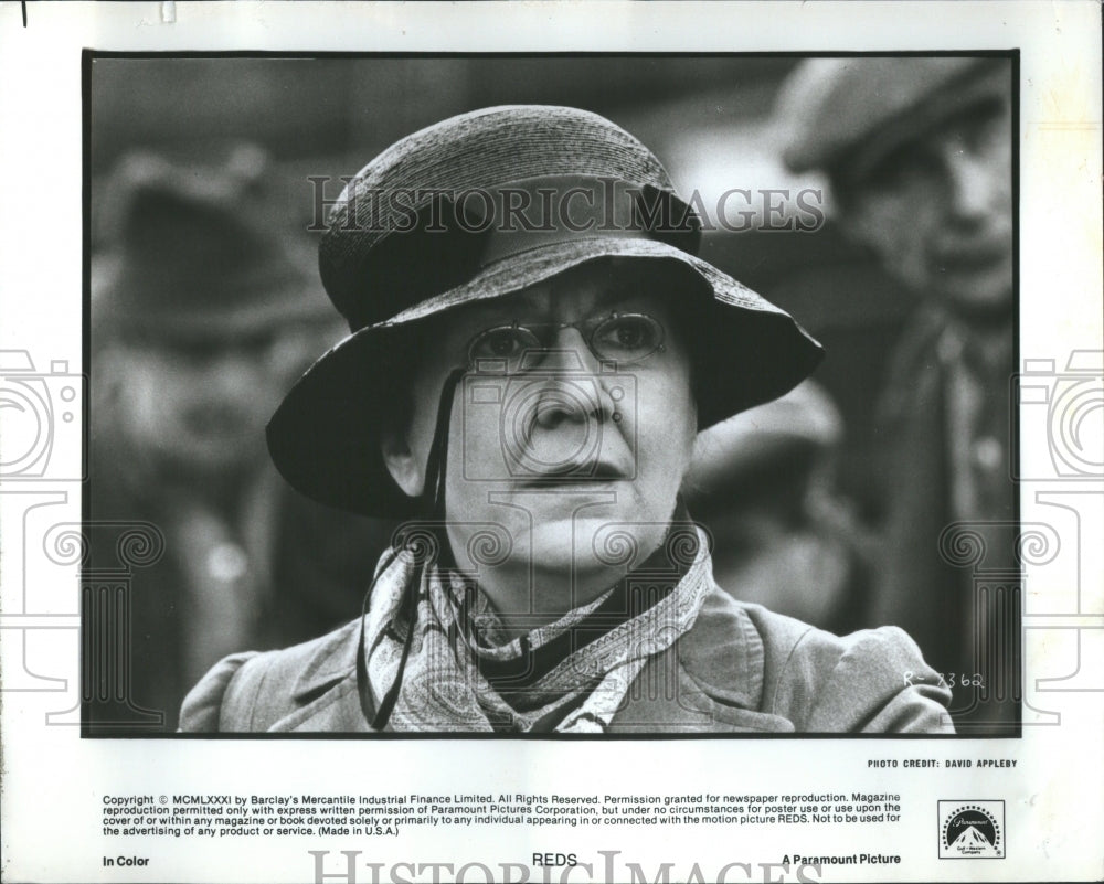 1982 Press Photo Maureen Stapleton Emma Goldman Reds